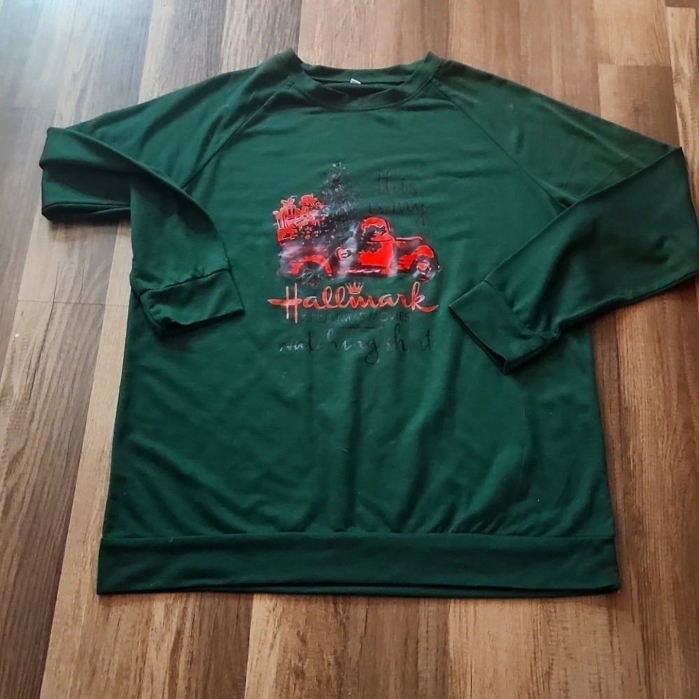 Christmas This is my Hallmark Christmas Watching Movie T-shirt size Large